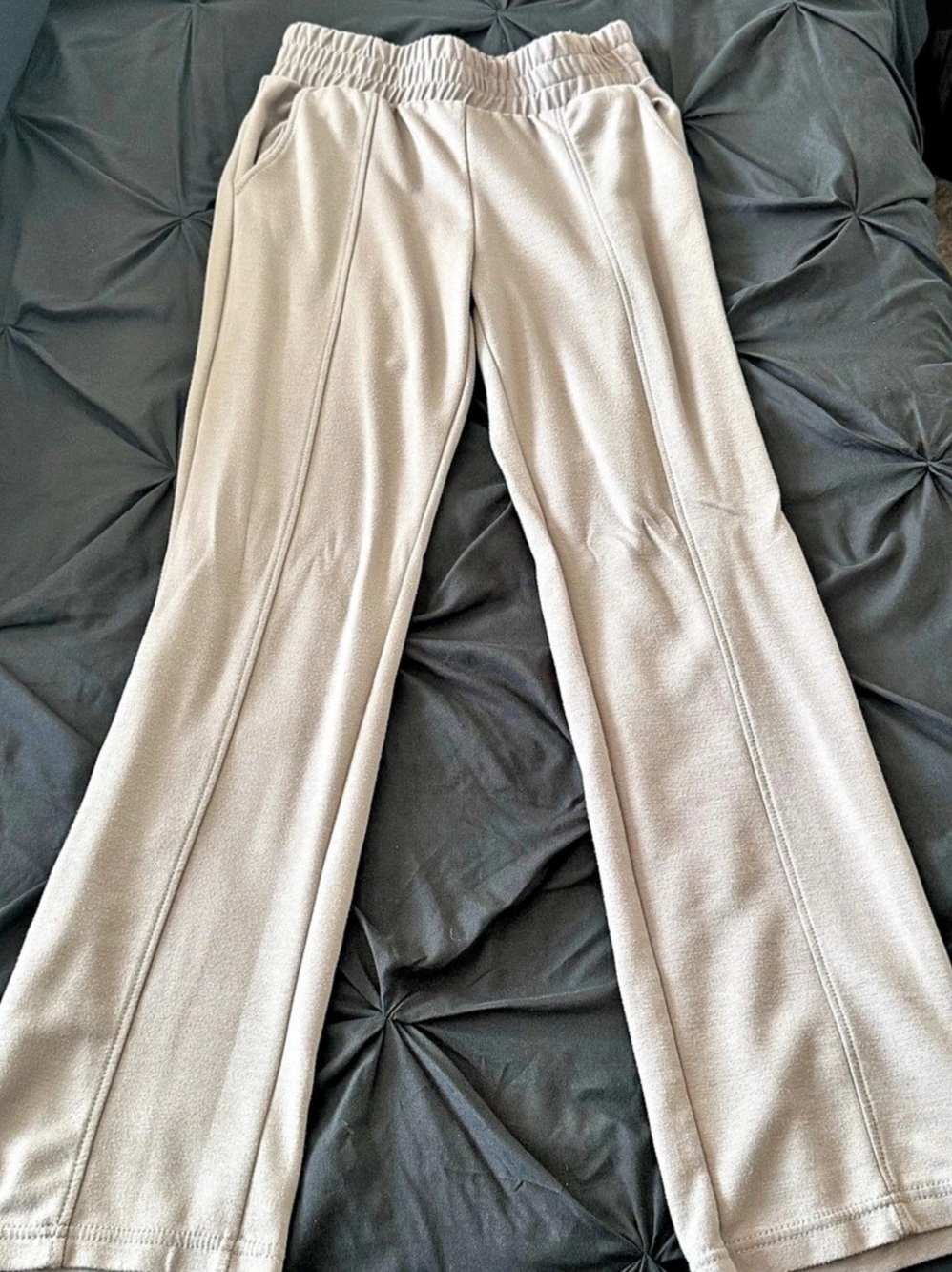 Cream Straight Leg Pants